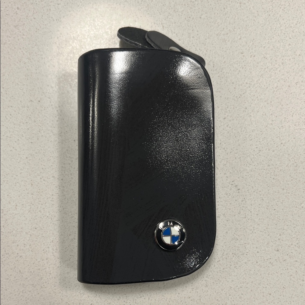 BMW Glossy Black Leather Key Case